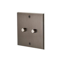 Gun Metal - Single Cover Plate - 2 PUSH | Switches | Modelec
